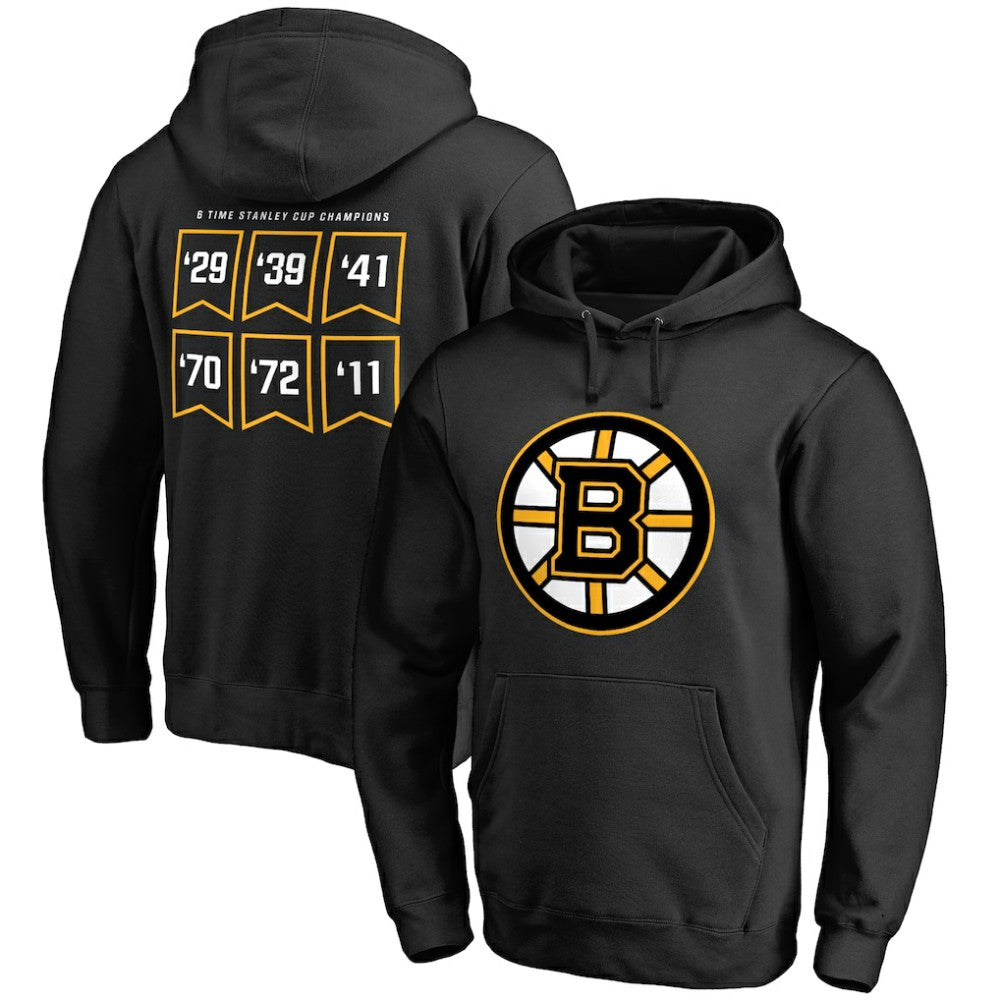 Boston Bruins Raise the Banner Pullover Hoodie - Black - NHL 2561165