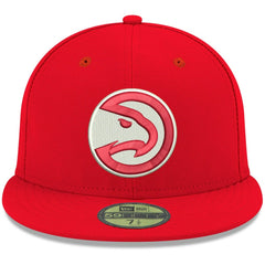 Atlanta Hawks Team Color 59FIFTY Fitted Hat Red | New Era
