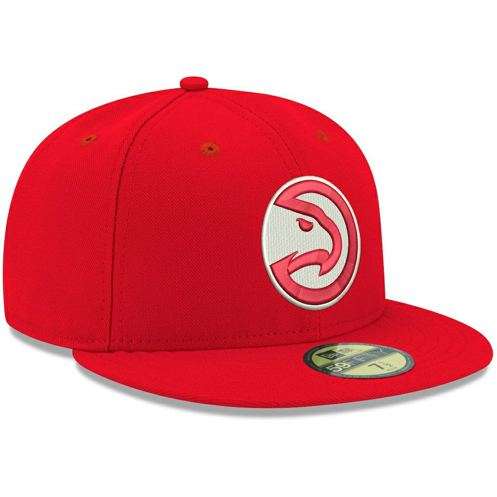 Atlanta Hawks Team Color 59FIFTY Fitted Hat Red | New Era