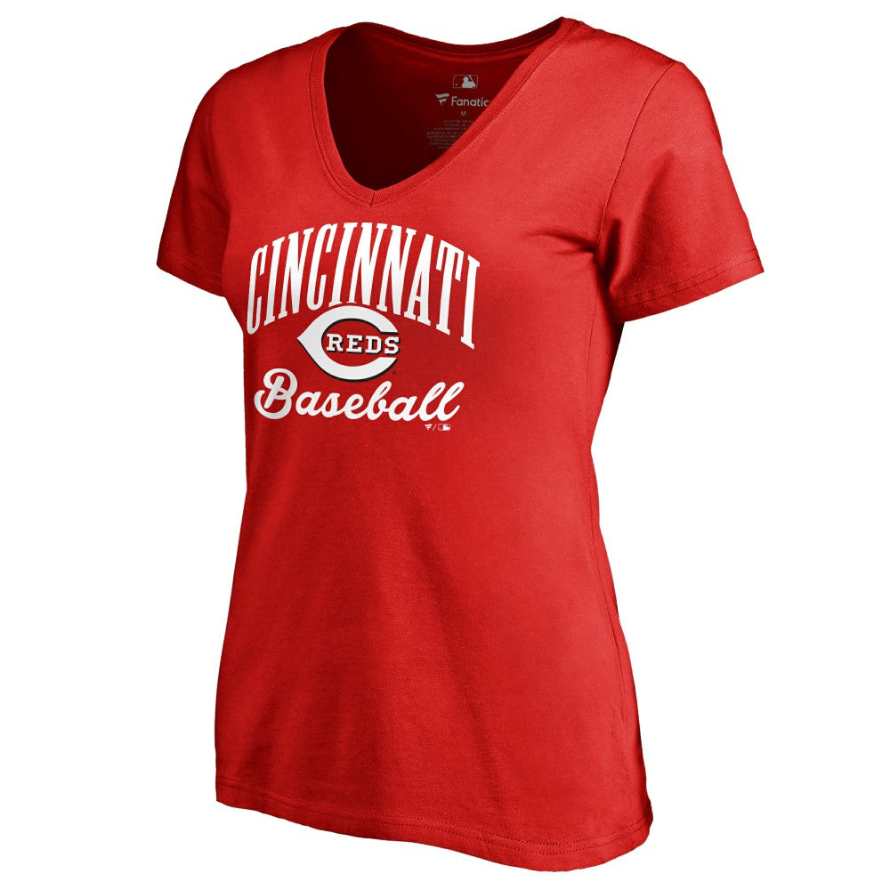 Cincinnati Reds Women's Victory Script T-Shirt - Red - MLB Sale
