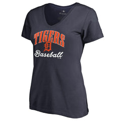 Detroit Tigers Women's Victory Script T-Shirt - Navy - MLB Sale