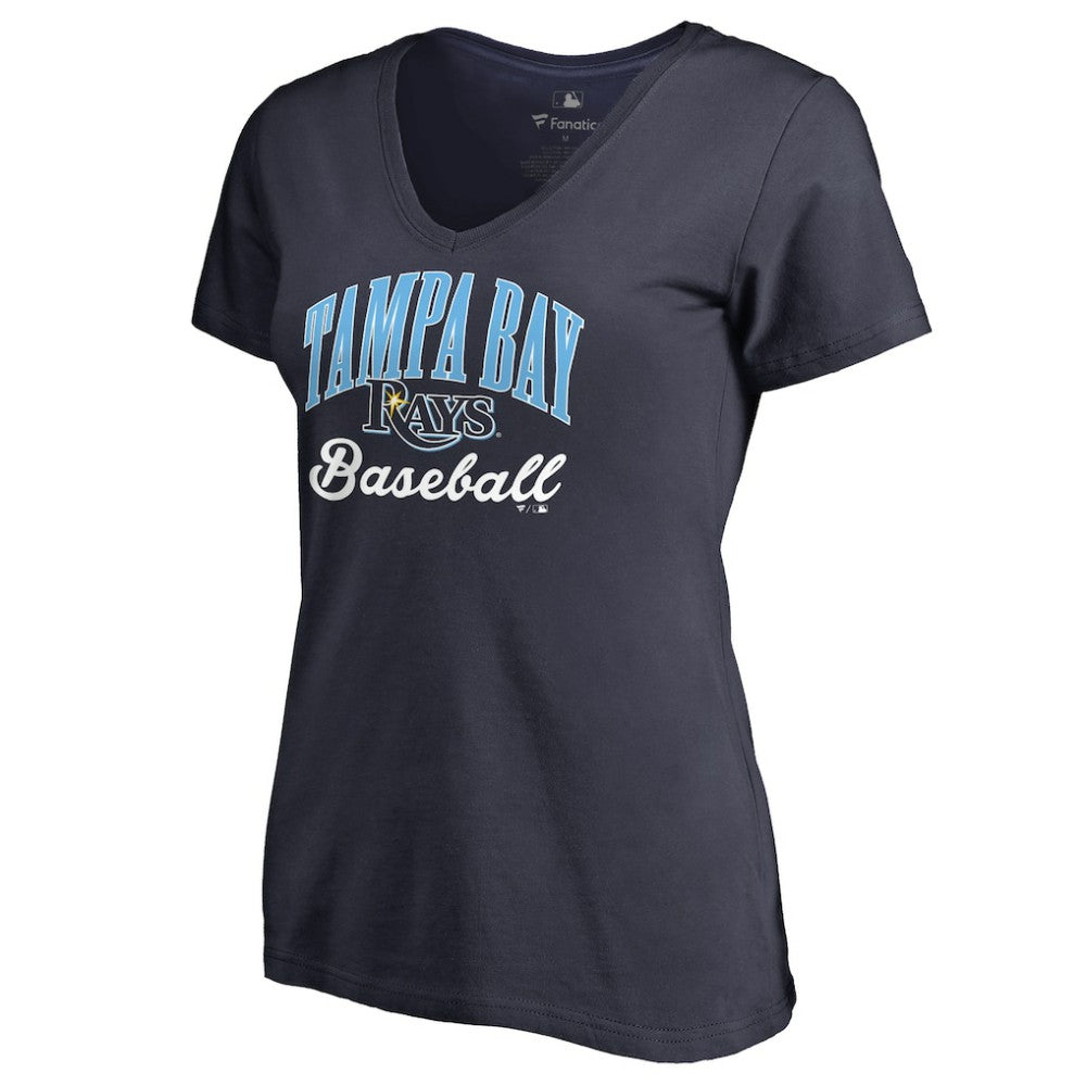 Tampa Bay Rays Women's Victory Script T-Shirt - Navy - MLB Discount
