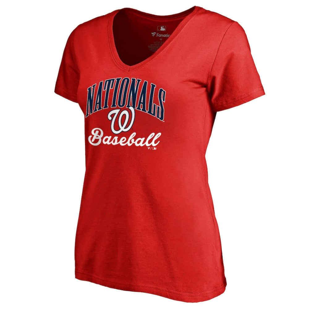 Washington Nationals Women's Victory Script T-Shirt - Red - MLB on Sale