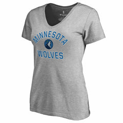 Minnesota Timberwolves Women's Overtime V-Neck T-Shirt Heather Gray