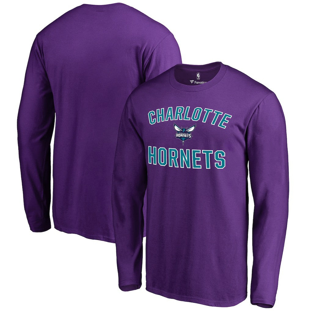 Charlotte Hornets Victory Arch Long Sleeve T-Shirt Purple