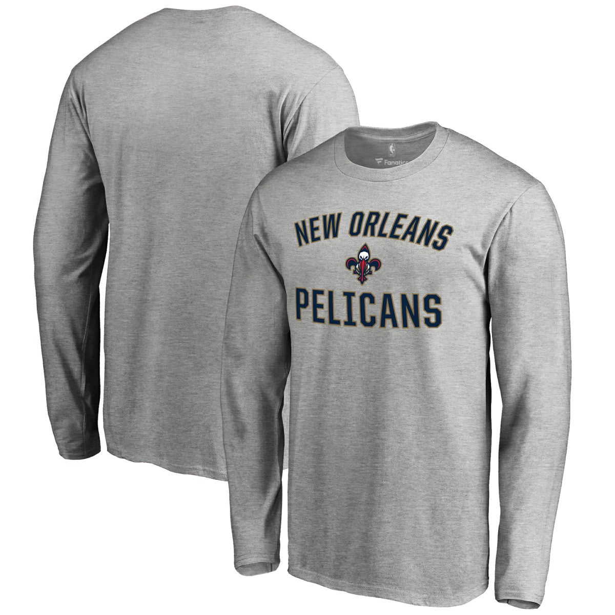 New Orleans Pelicans Victory Arch Long Sleeve T-Shirt Ash