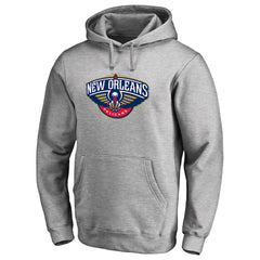New Orleans Pelicans Primary Logo Pullover Hoodie Heather Gray