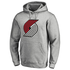 Portland Trail Blazers Primary Logo Pullover Hoodie Heather Gray