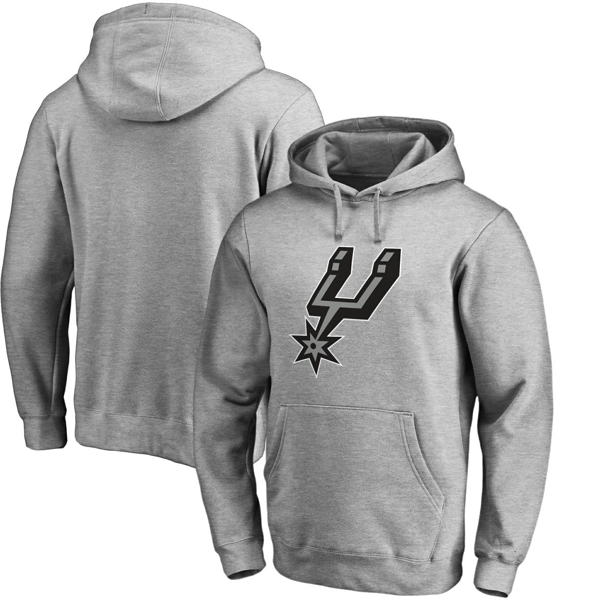 San Antonio Spurs Primary Logo Pullover Hoodie Heather Gray