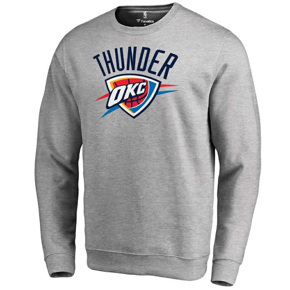 Oklahoma City Thunder Primary Logo Sweatshirt Heathered Gray