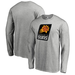 Phoenix Suns Primary Logo Long Sleeve T-Shirt Heather Gray