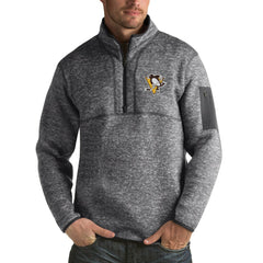 Pittsburgh Penguins Antigua Fortune 1/2-Zip Pullover Jacket - Charcoal - NHL 2593652