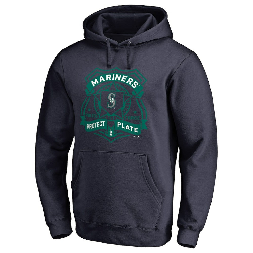 Seattle Mariners Police Badge Pullover Hoodie - Navy - MLB Lifestyle