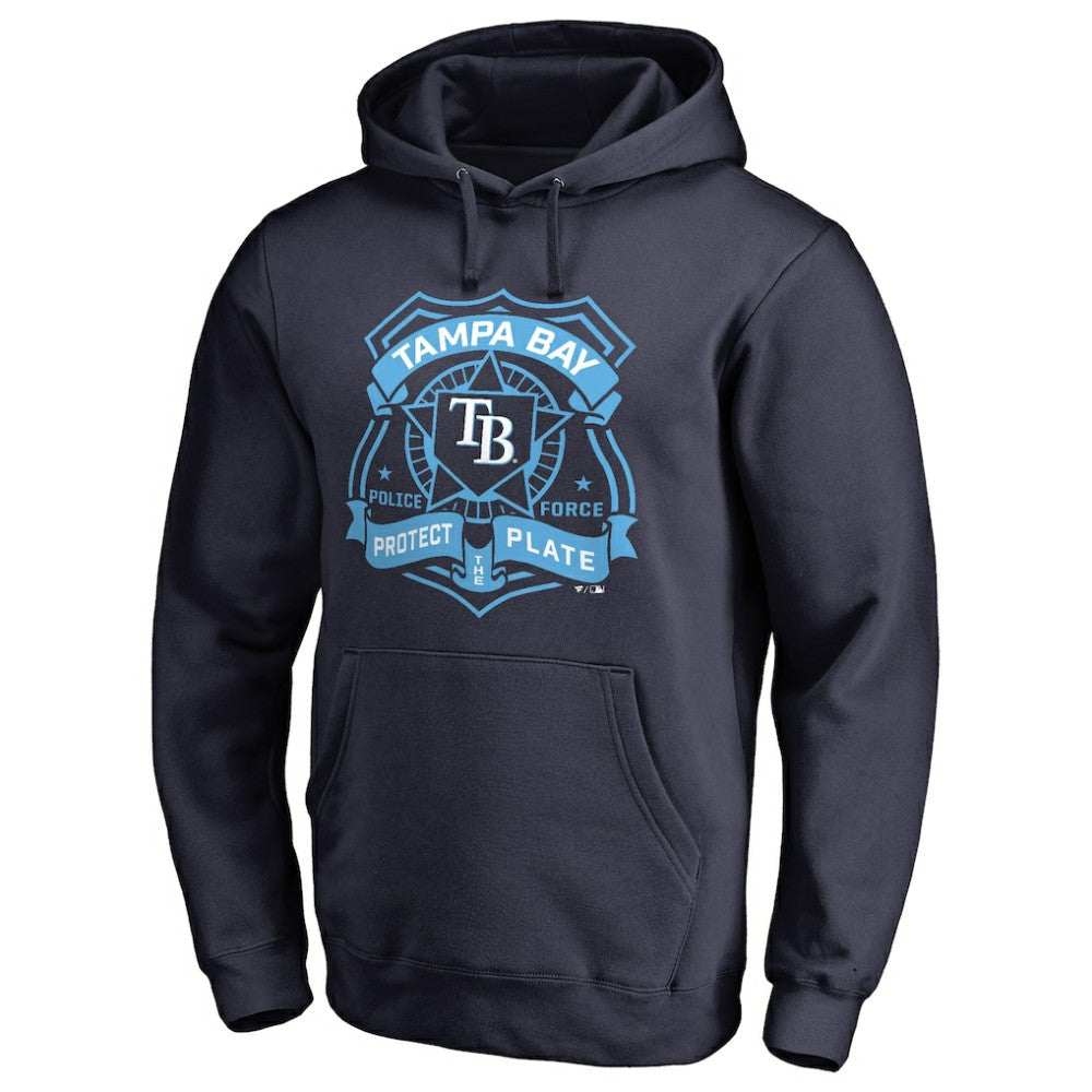 Tampa Bay Rays Police Badge Pullover Hoodie - Navy - MLB on Sale
