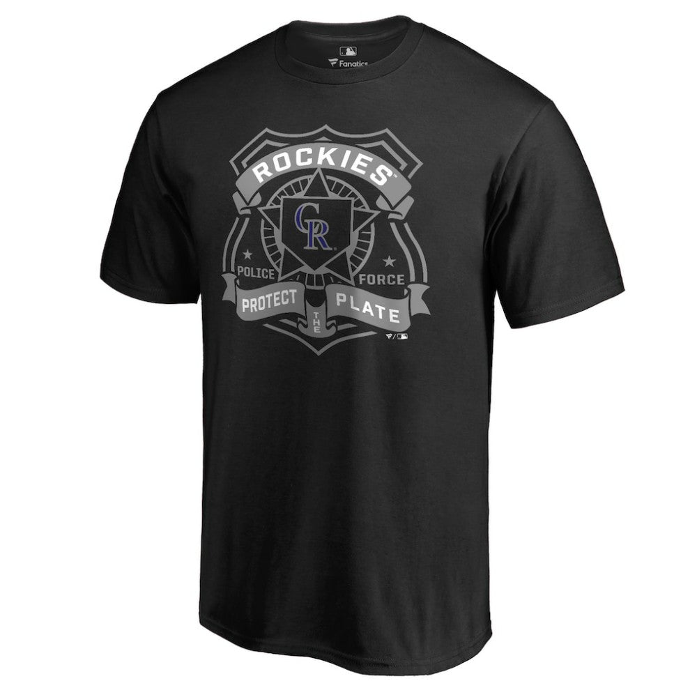Colorado Rockies Police Badge T-Shirt - Black - MLB on Sale