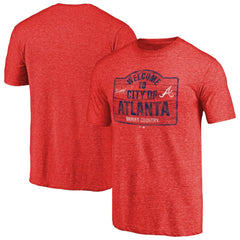 Atlanta Braves Welcome to Atlanta Hometown Tri-Blend T-Shirt - Red - MLB Lifestyle