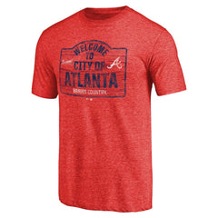 Atlanta Braves Welcome to Atlanta Hometown Tri-Blend T-Shirt - Red - MLB Lifestyle