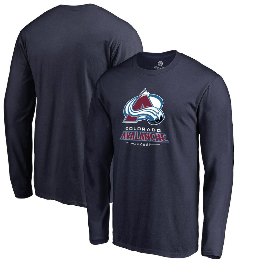 Colorado Avalanche Team Lockup Long Sleeve T-Shirt - Navy - NHL 2603214