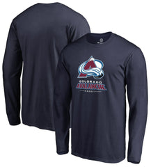 Colorado Avalanche Team Lockup Long Sleeve T-Shirt - Navy - NHL 2603214