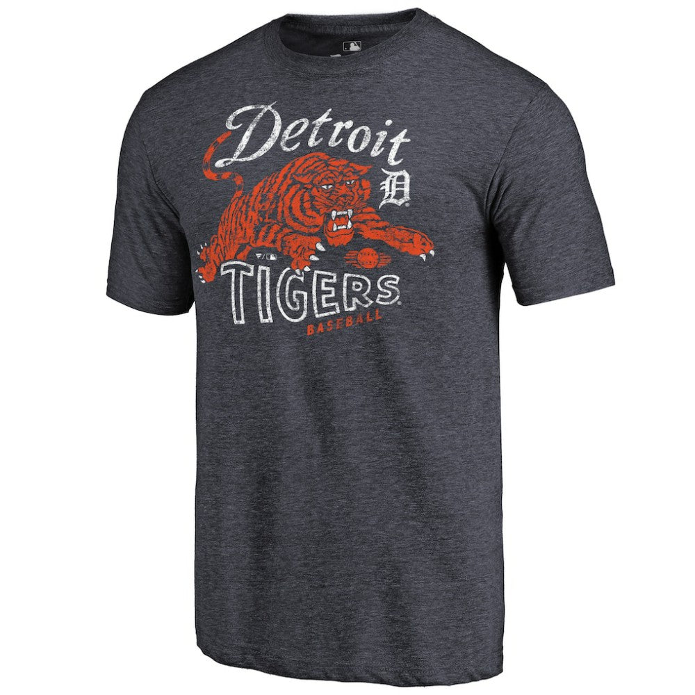Detroit Tigers Tiger Claw Hometown Tri-Blend T-Shirt - Navy - MLB Discount