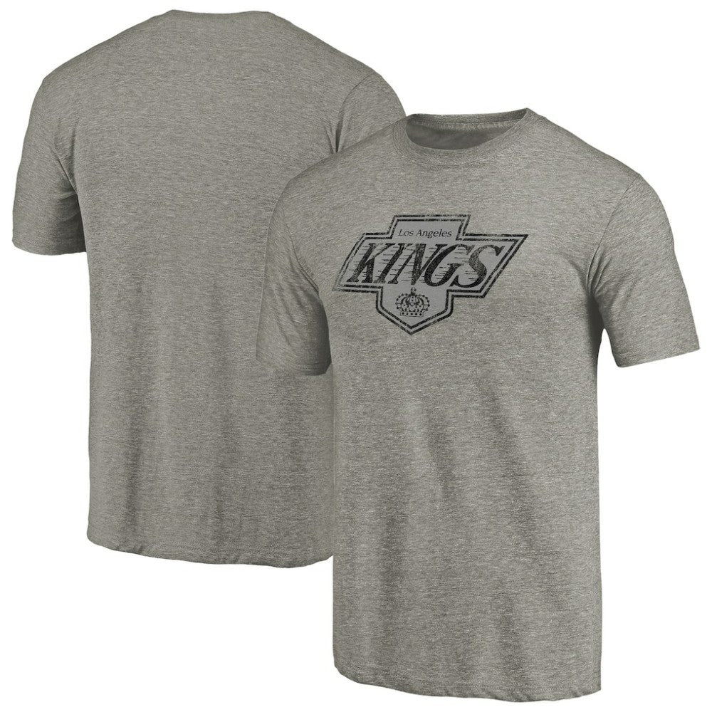 Los Angeles Kings Throwback Logo 1988-1989 Tri-Blend T-Shirt - Ash - NHL 2605427