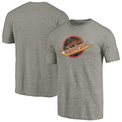 Vancouver Canucks Throwback Logo 1985-1986 Tri-Blend T-Shirt - Ash - NHL 2605431