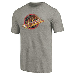 Vancouver Canucks Throwback Logo 1985-1986 Tri-Blend T-Shirt - Ash - NHL 2605431