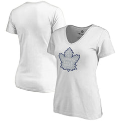 Toronto Maple Leafs Women's Whiteout V-Neck T-Shirt - White - NHL 2606361