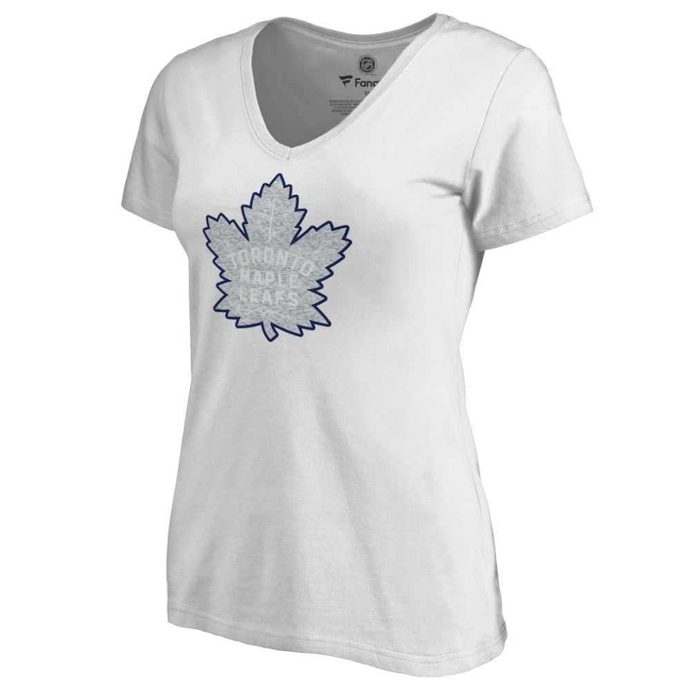 Toronto Maple Leafs Women's Whiteout V-Neck T-Shirt - White - NHL 2606361