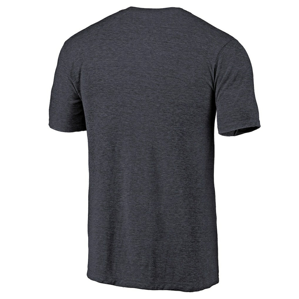 Denver Nuggets Distressed Team Logo Tri-Blend T-Shirt Heather Navy