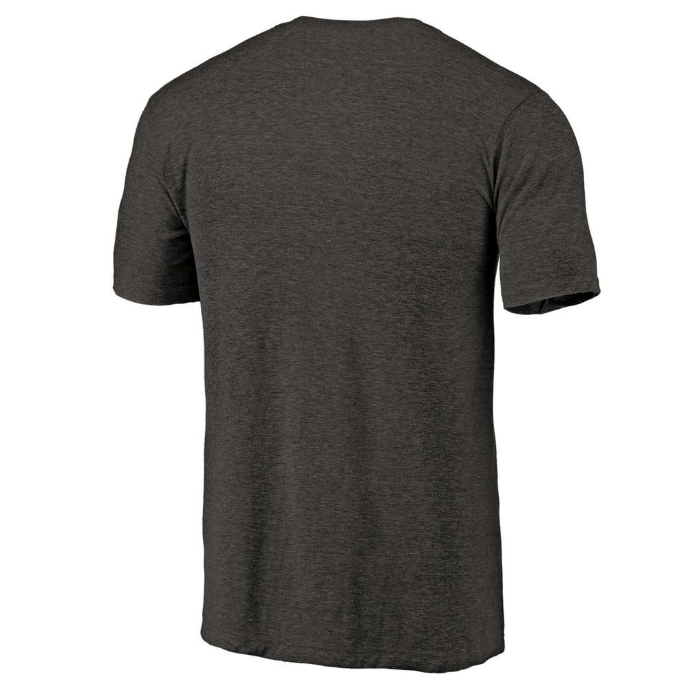 San Antonio Spurs Distressed Team Logo Tri-Blend T-Shirt Heather Black