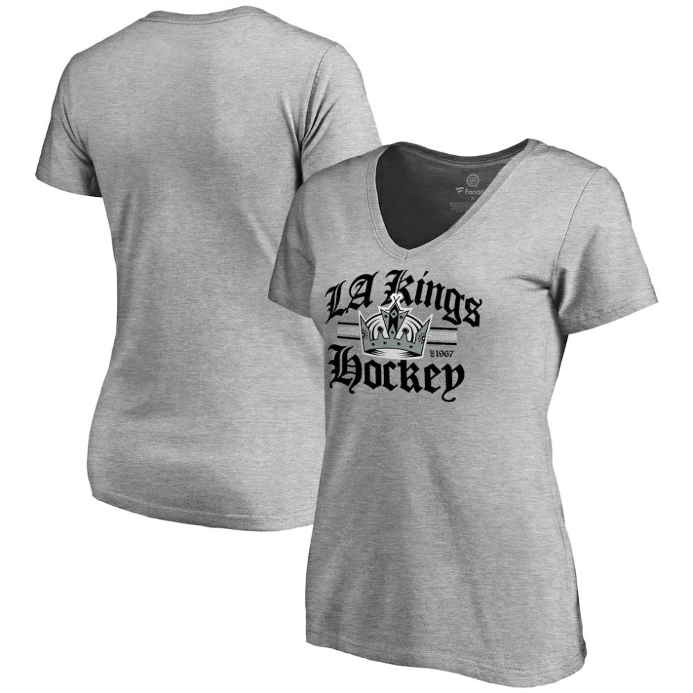 Los Angeles Kings Women's Hometown Collection The Crown V-Neck T-Shirt - ash - NHL 2606936