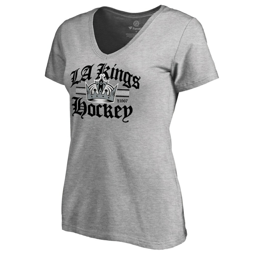 Los Angeles Kings Women's Hometown Collection The Crown V-Neck T-Shirt - ash - NHL 2606936