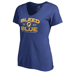 St. Louis Blues Women's Hometown Collection Bleed Blue V-Neck T-Shirt - Blue - NHL 2606945