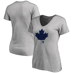 Toronto Maple Leafs Women's Hometown Collection Leafs V-Neck T-Shirt - ash - NHL 2606946