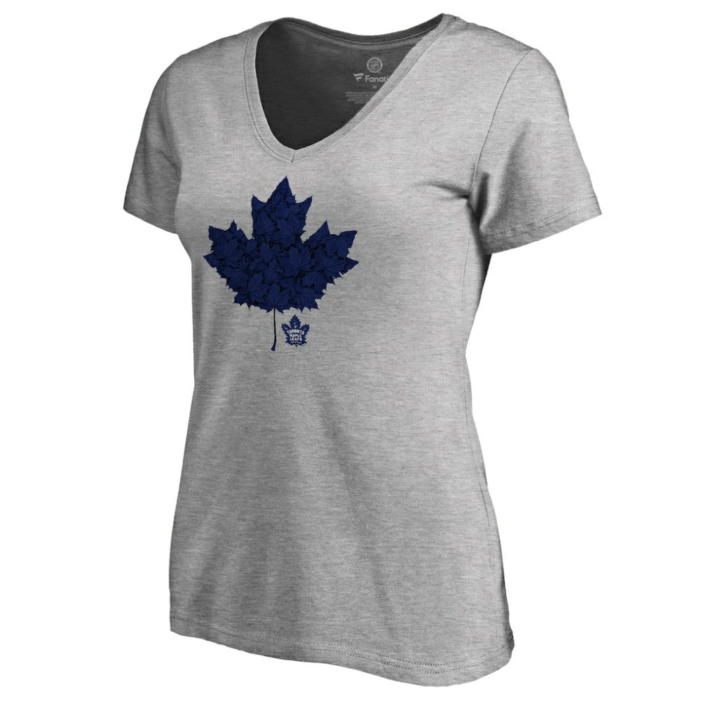 Toronto Maple Leafs Women's Hometown Collection Leafs V-Neck T-Shirt - ash - NHL 2606946