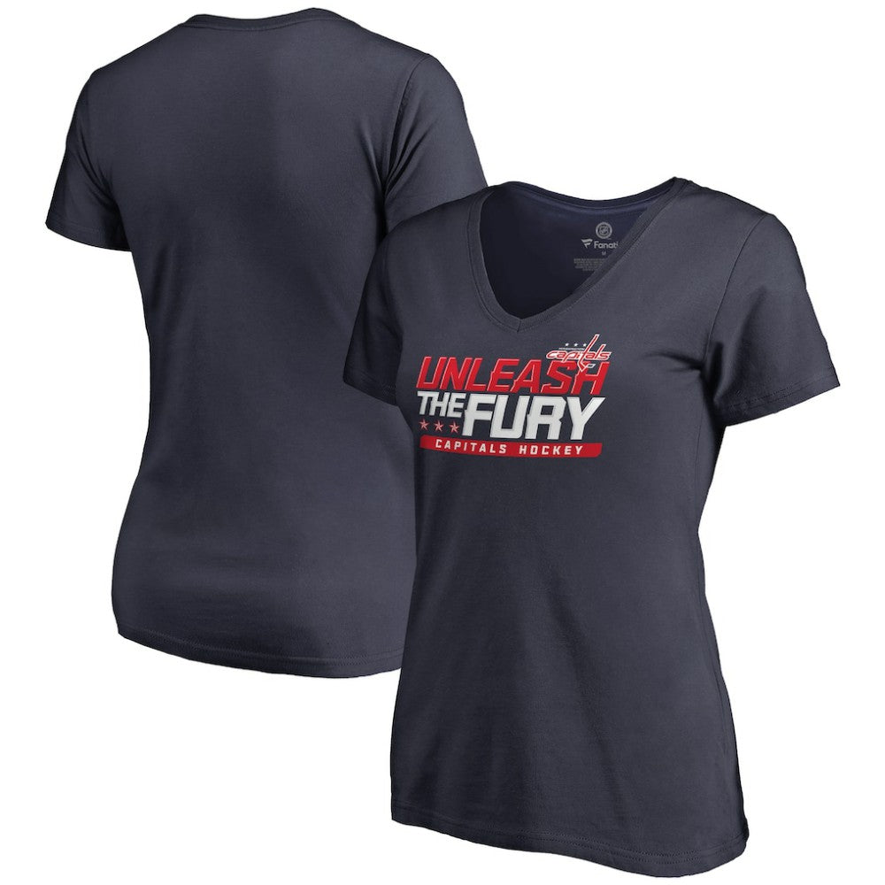 Washington Capitals Women's Hometown Collection The Fury V-Neck T-Shirt - Navy - NHL 2606949