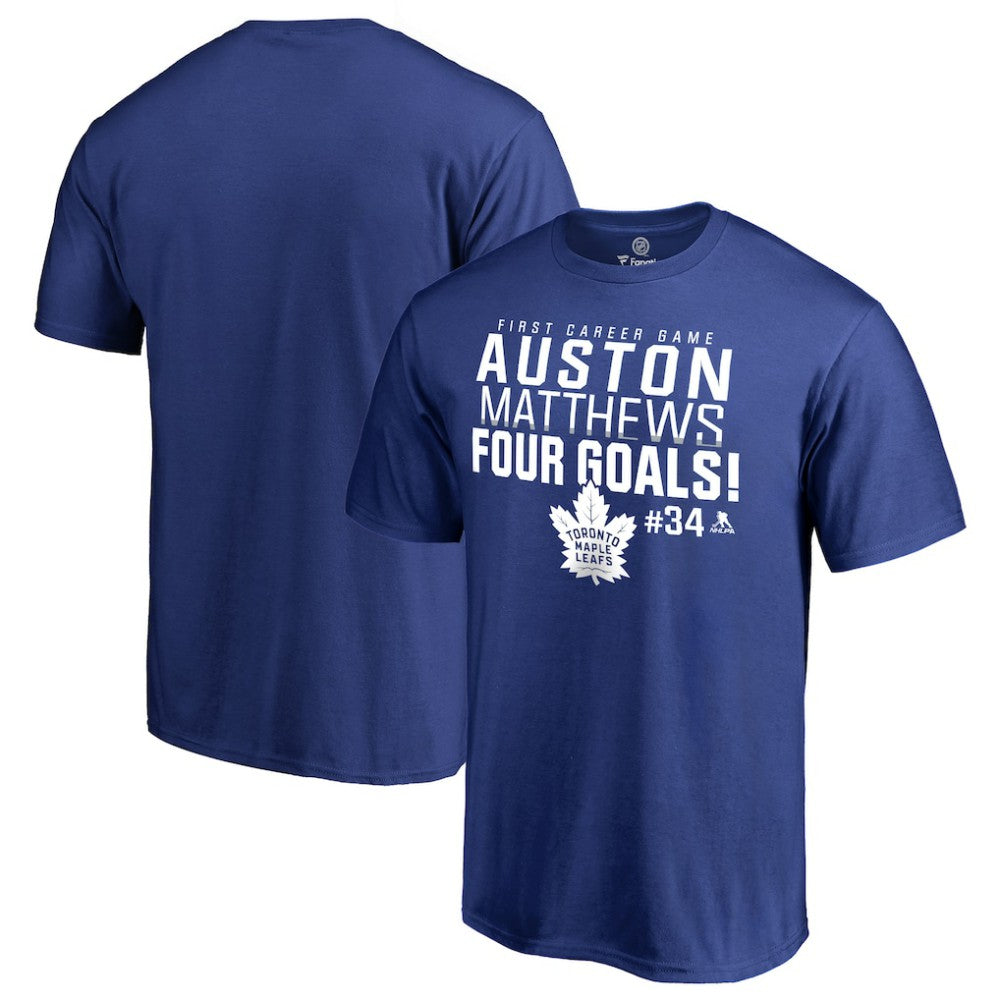 Auston Matthews Toronto Maple Leafs Four Goals T-Shirt - Royal - NHL 2611760