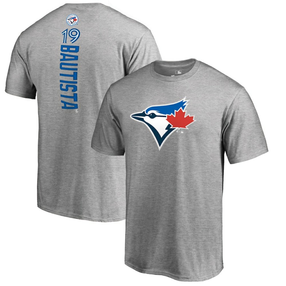 Jose Bautista Toronto Blue Jays Backer Name & Number T-Shirt - Heather Gray - MLB on Sale