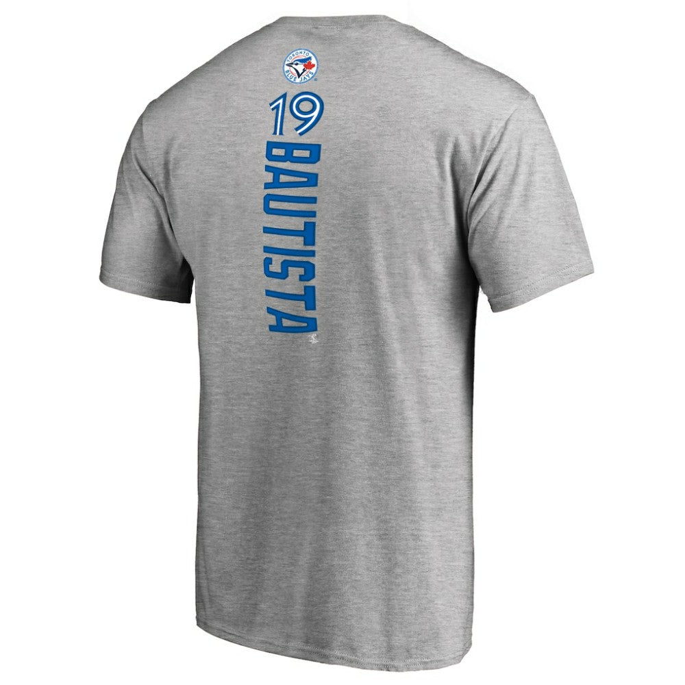 Jose Bautista Toronto Blue Jays Backer Name & Number T-Shirt - Heather Gray - MLB on Sale