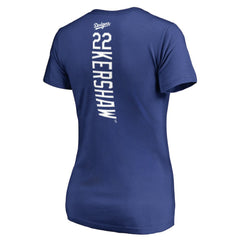 Clayton Kershaw Los Angeles Dodgers Women's Backer Name & Number V-Neck T-Shirt - Royal - MLB on Sale