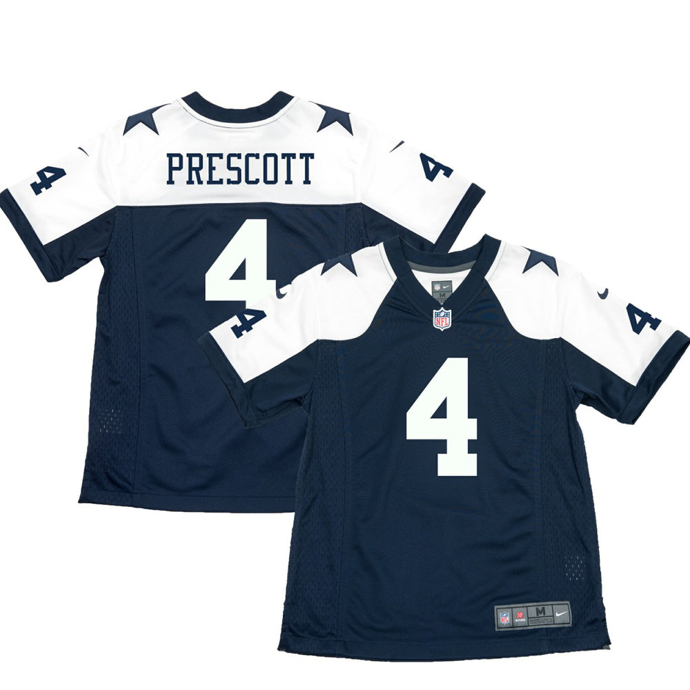 Nike Dak Prescott Dallas Cowboys Youth Throwback Game Jersey Navy