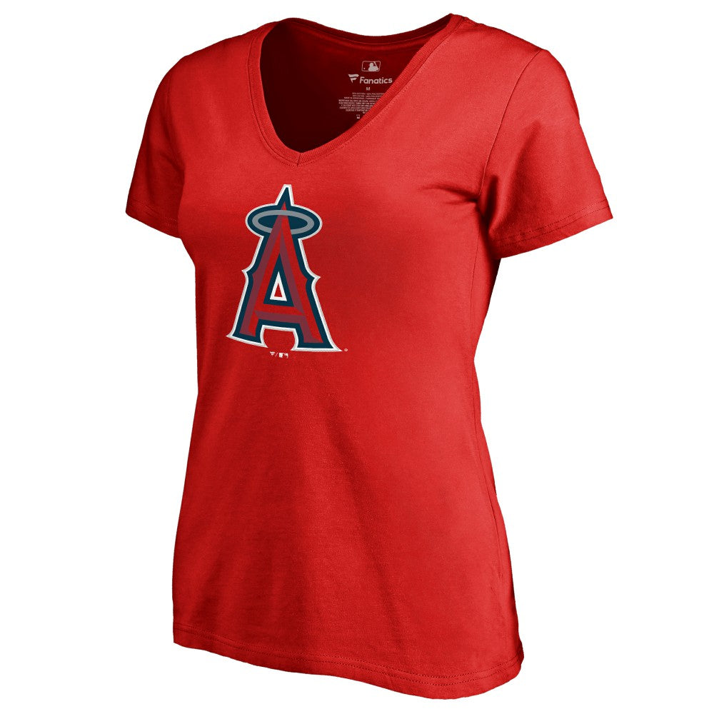 Mike Trout Los Angeles Angels Women's Backer V-Neck T-Shirt - Red - MLB Online