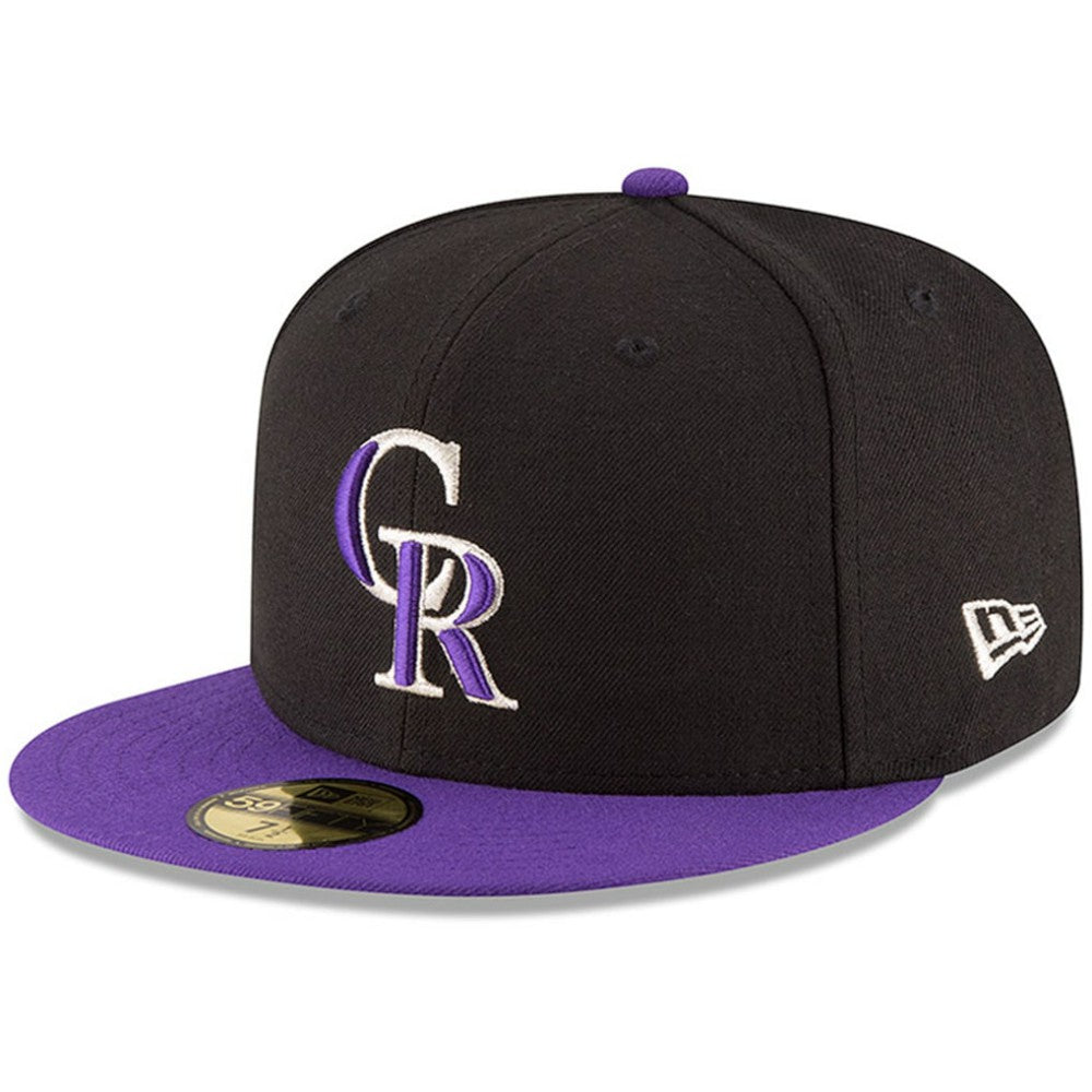 Colorado Rockies New Era Authentic Collection ON Field 59FIFTY Structured Hat - Black/Purple - New Era Lifestyle