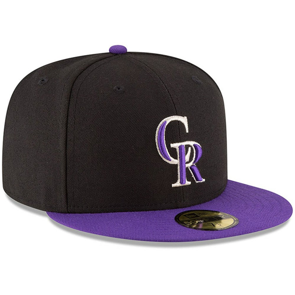 Colorado Rockies New Era Authentic Collection ON Field 59FIFTY Structured Hat - Black/Purple - New Era Lifestyle