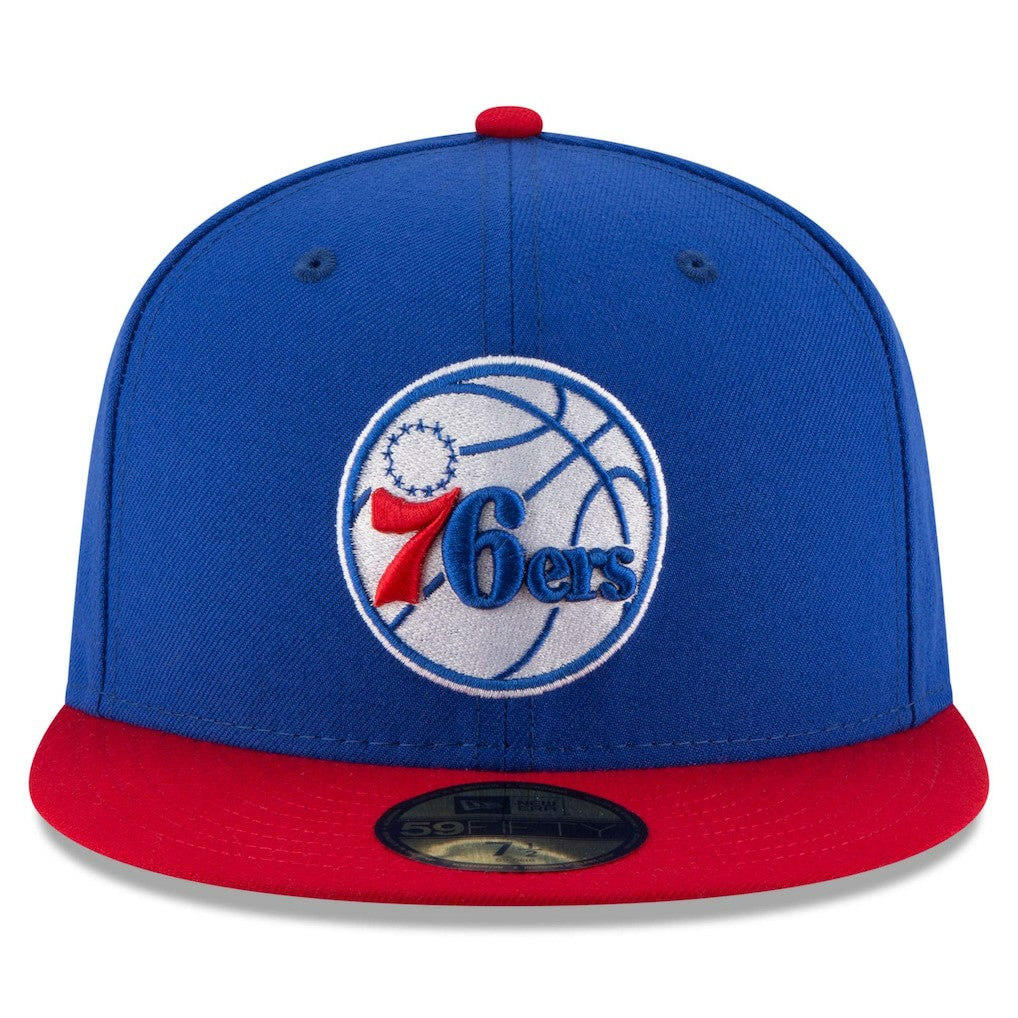 Philadelphia 76ers Team Color 2Tone 59FIFTY Fitted Hat Royal/Red | New Era online