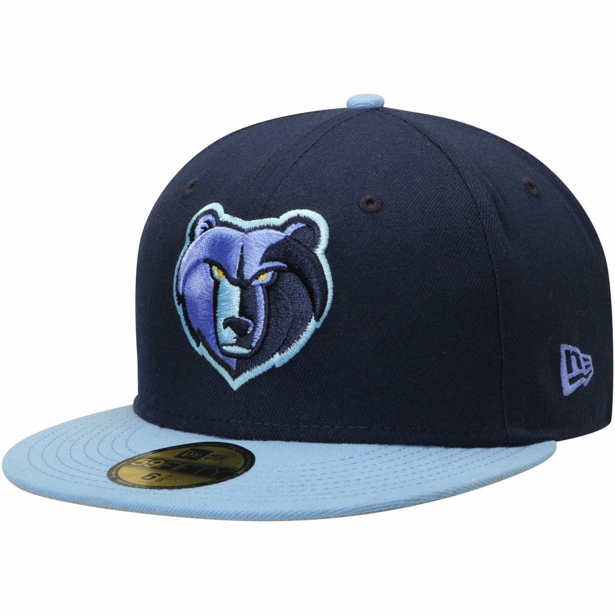 Memphis Grizzlies Team Color 2Tone 59FIFTY Fitted Hat Navy/Light Blue | New Era
