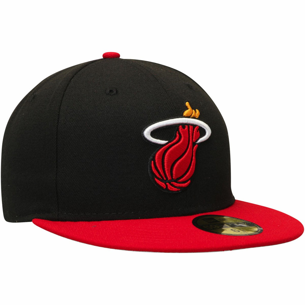 Miami Heat Team Color 2Tone 59FIFTY Fitted Hat Black/Red | New Era for sale