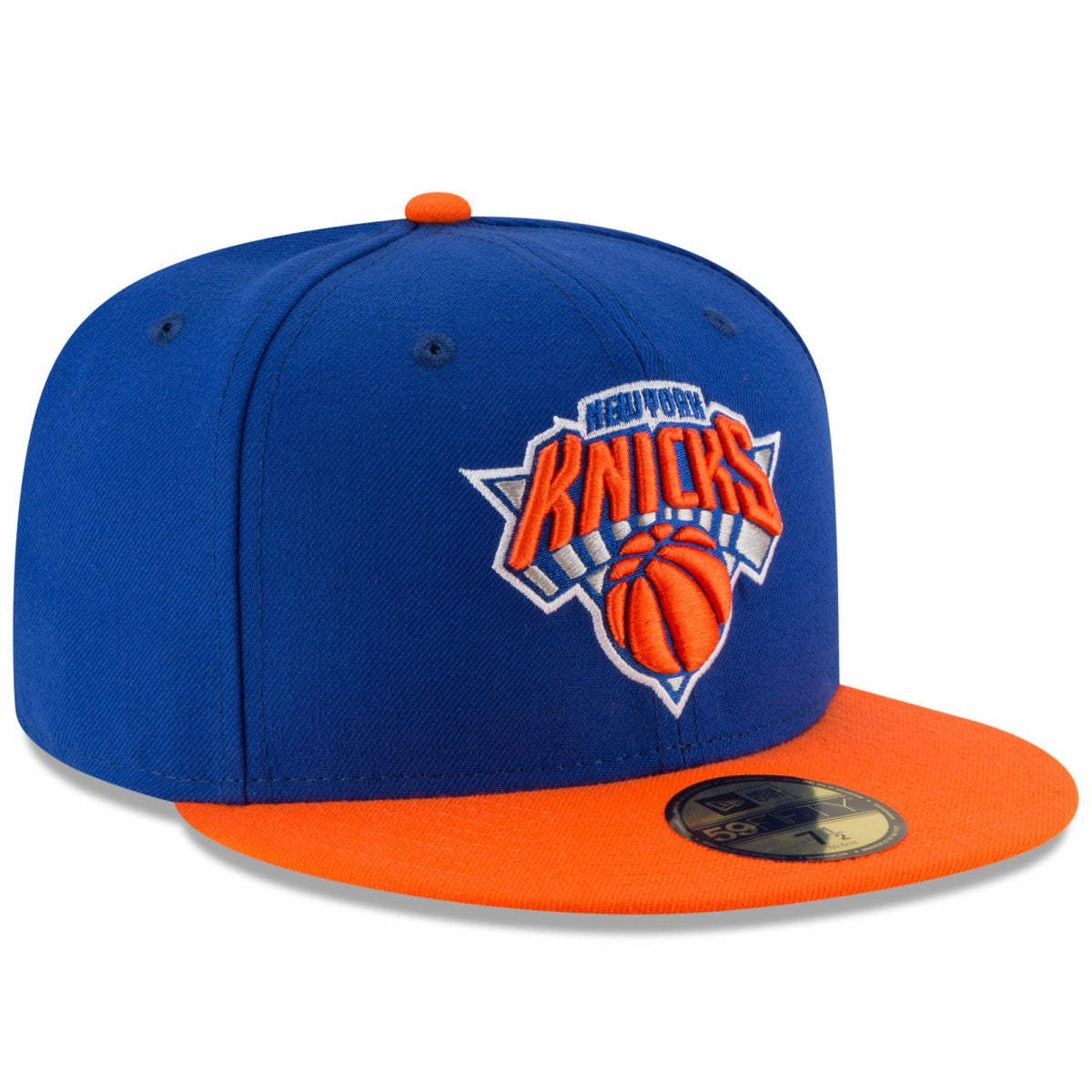 New York Knicks Team Color 2Tone 59FIFTY Fitted Hat Royal/Orange | New Era US