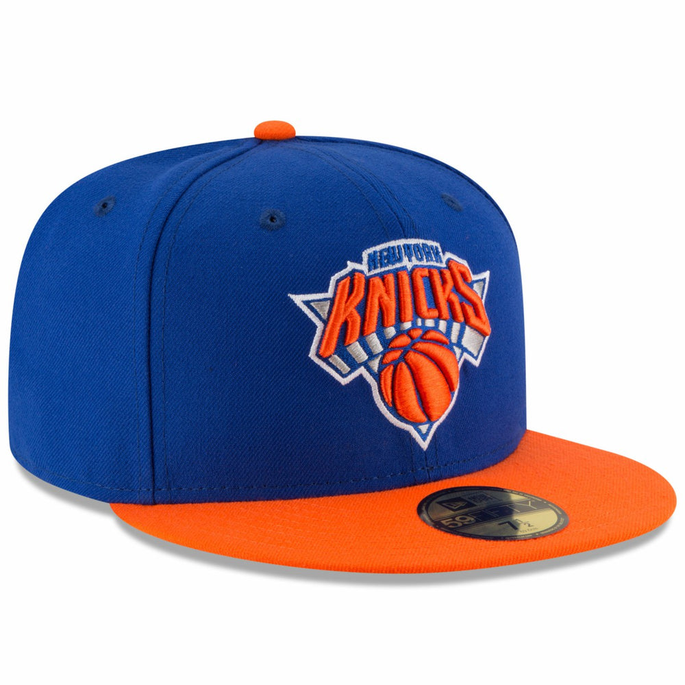 New York Knicks Team Color 2Tone 59FIFTY Fitted Hat Royal/Orange | New Era US
